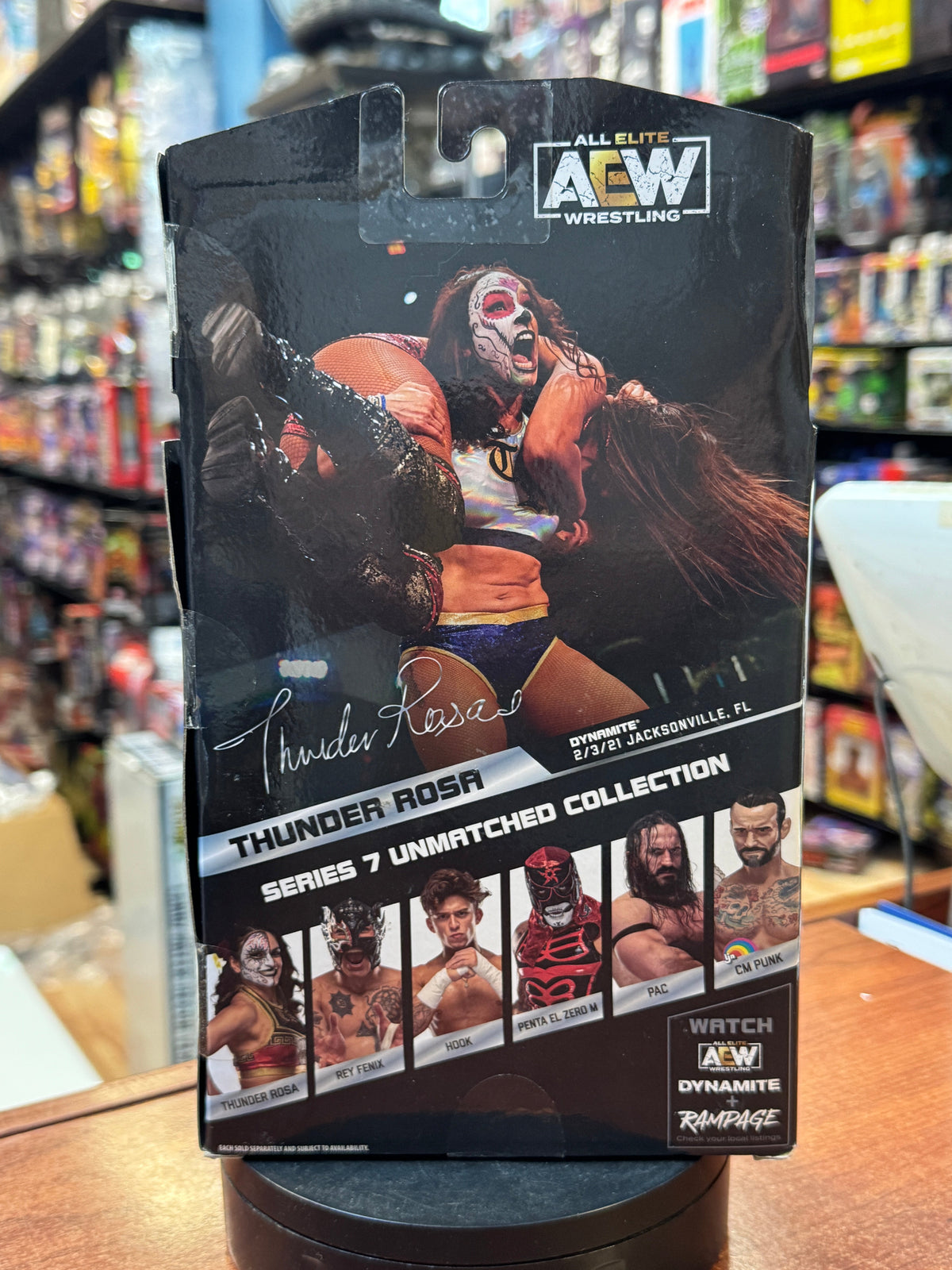 Thunder Rosa #58 (AEW All Elite Wrestling, Jazwares) **CHASE** product image 6, provided for visual reference and product