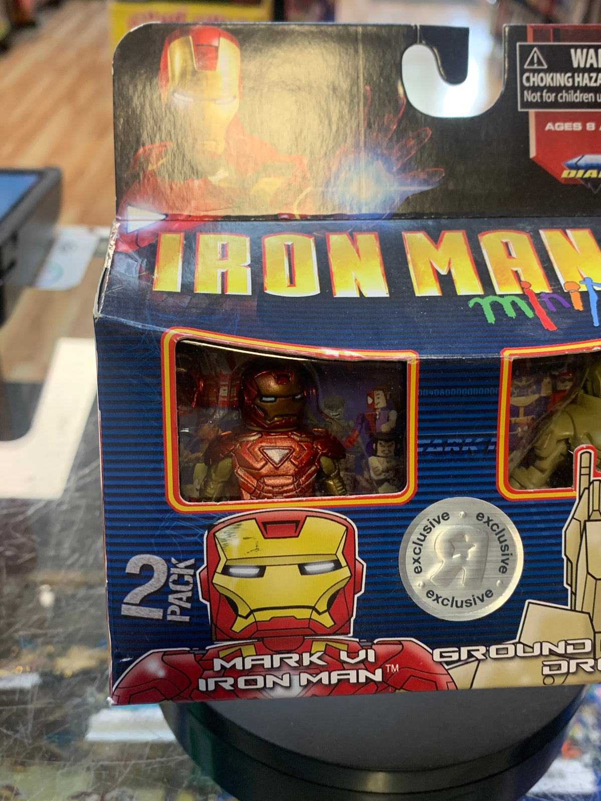 Mark VI Iron Man & Ground Assault Drone (Marvel Minimates, Diamond Select) SEALED (Copy) product image 2, provided for