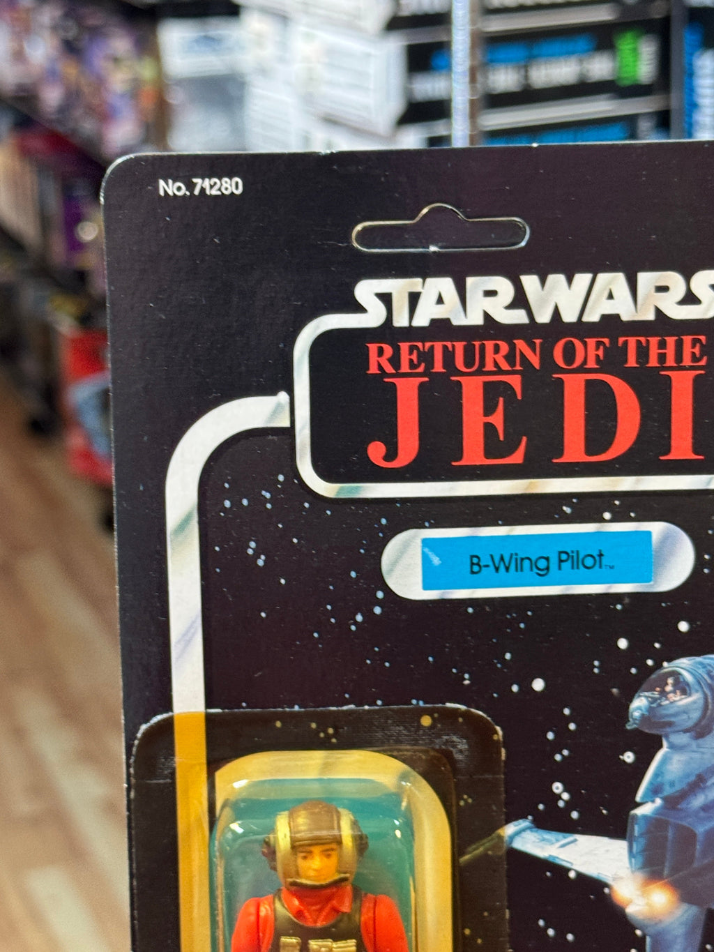B Wing Pilot ROTJ 77 Back (Vintage Star Wars, Kenner) SEALED product image 3, provided for visual reference and product
