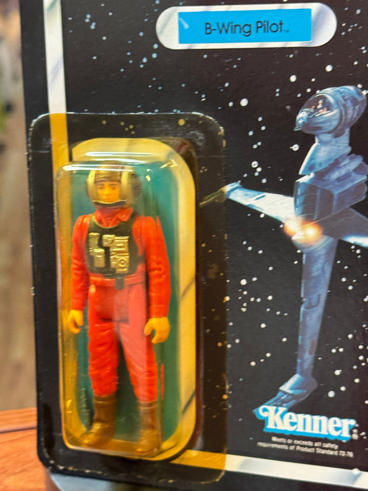 B Wing Pilot ROTJ 77 Back (Vintage Star Wars, Kenner) SEALED product image 4, provided for visual reference and product