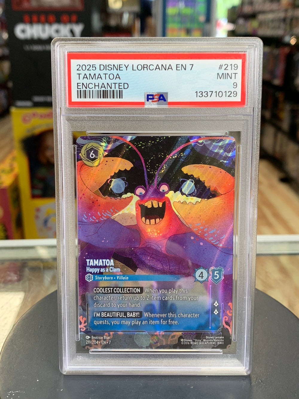Tamatoa Enchanted 219/204 (Disney Lorcana, Ravensburger) **PSA 9**
