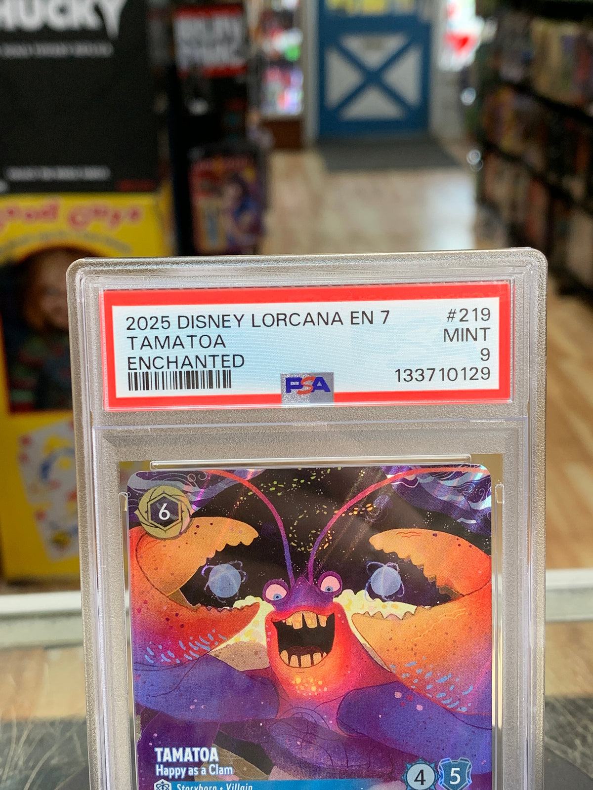 Tamatoa Enchanted 219/204 (Disney Lorcana, Ravensburger) **PSA 9** product image 3, provided for visual reference and