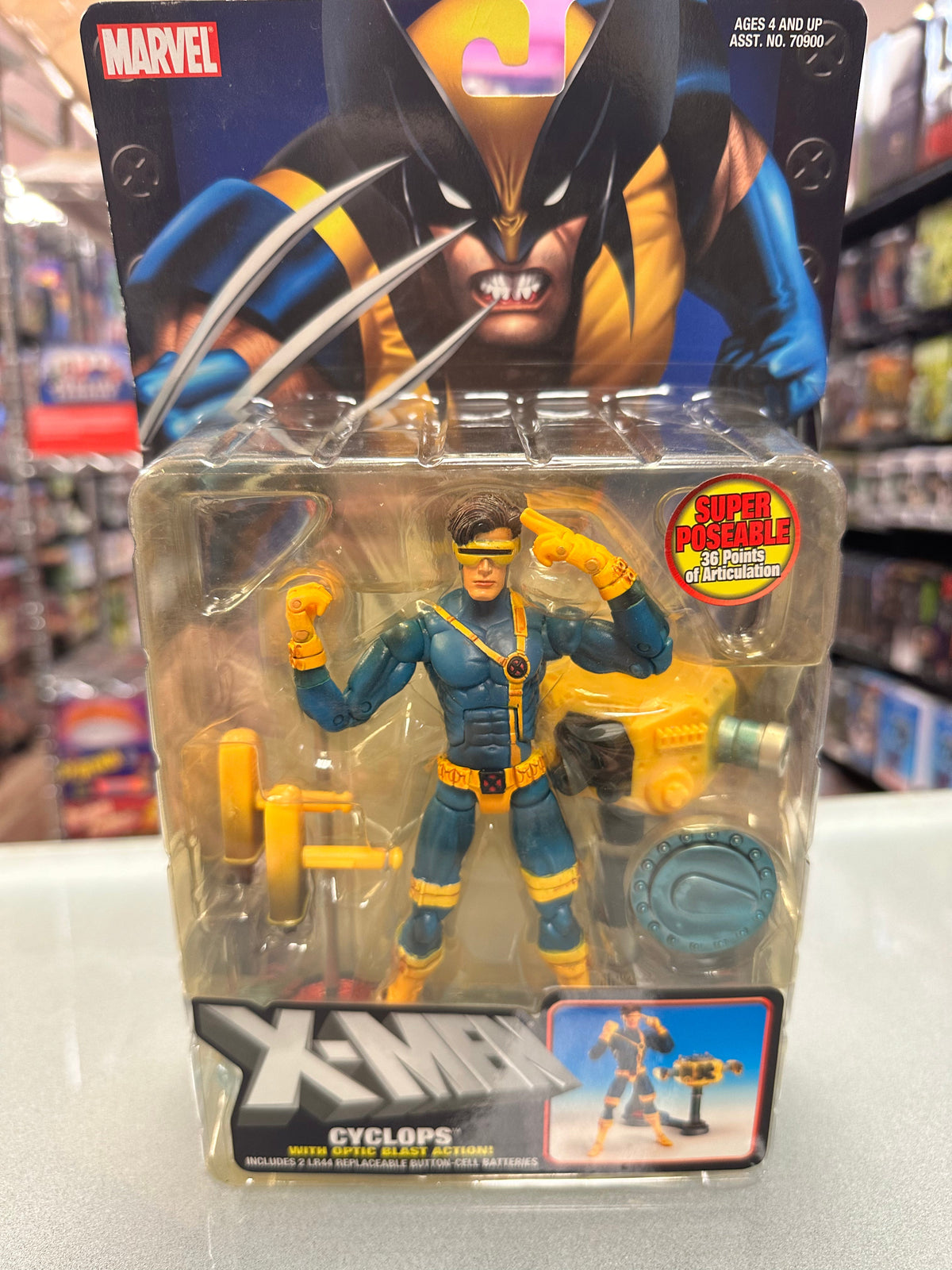 Cyclops Optic Blast 2409 (Vintage Marvel X-Men, Toybiz) Sealed product image 1, provided for visual reference and product