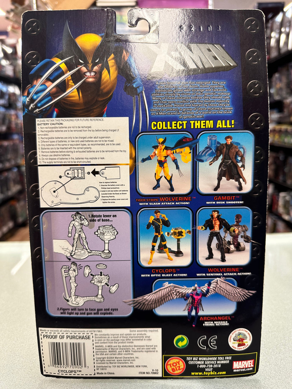 Cyclops Optic Blast 2409 (Vintage Marvel X-Men, Toybiz) Sealed product image 5, provided for visual reference and product