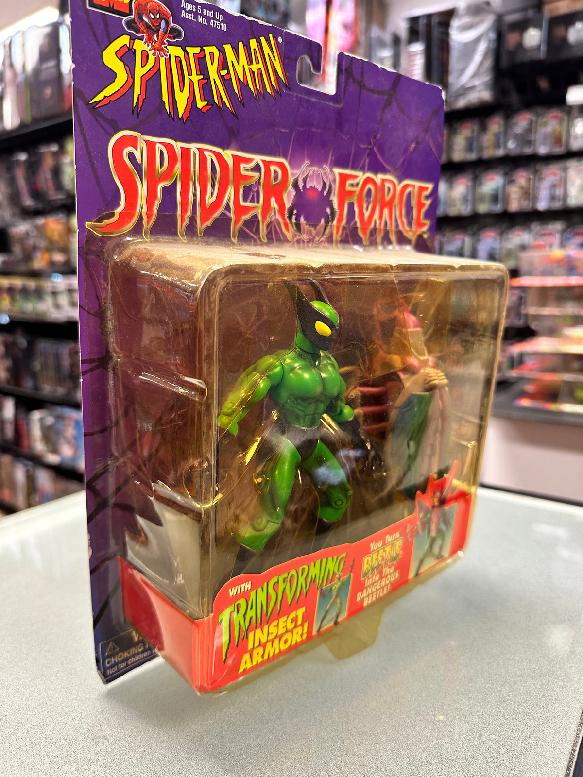 Beetle Insect Armor (Vintage Marvel Spider-Man Spider Force, Toybiz) Sealed product image 2, provided for visual reference