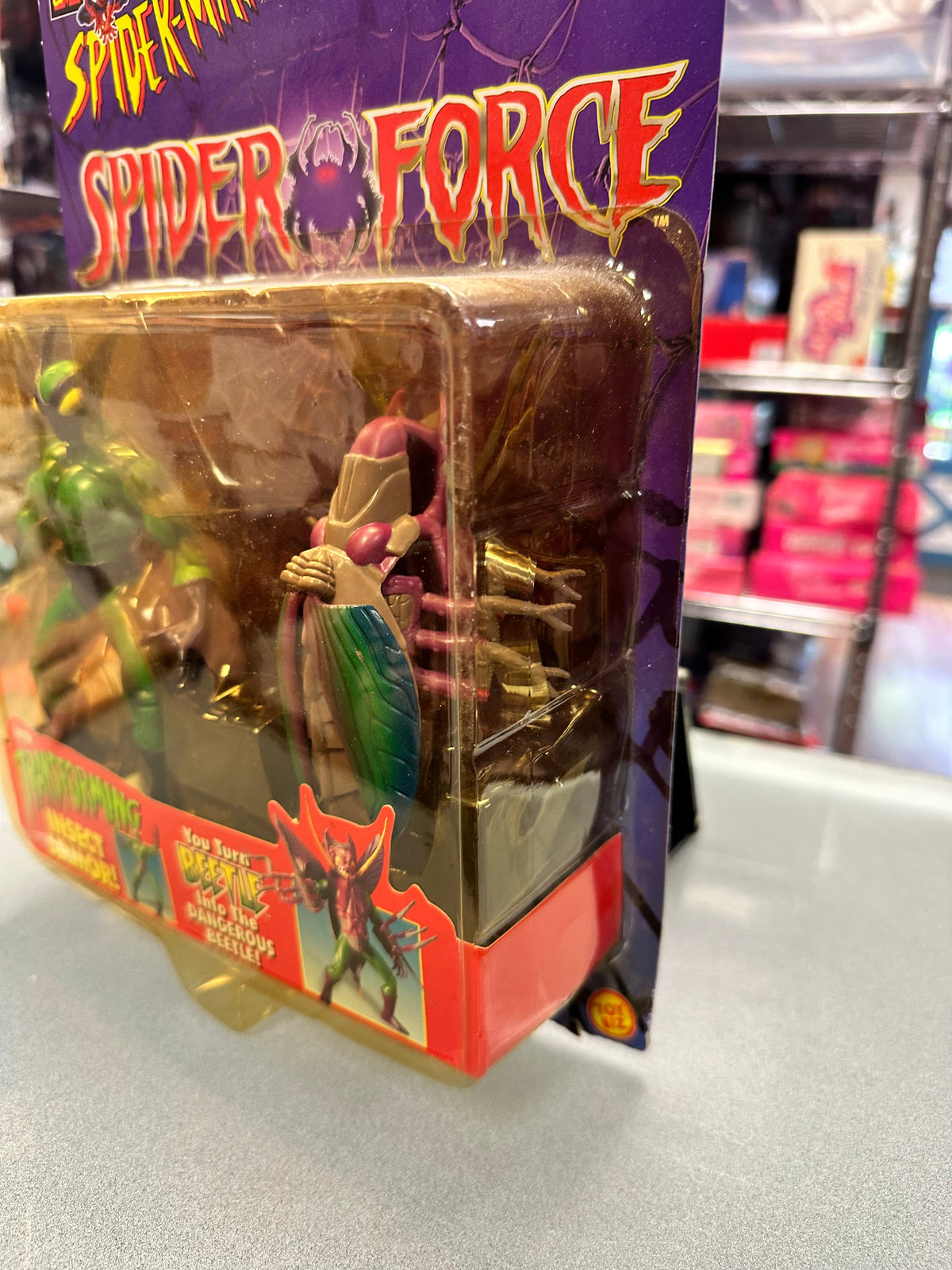 Beetle Insect Armor (Vintage Marvel Spider-Man Spider Force, Toybiz) Sealed product image 3, provided for visual reference