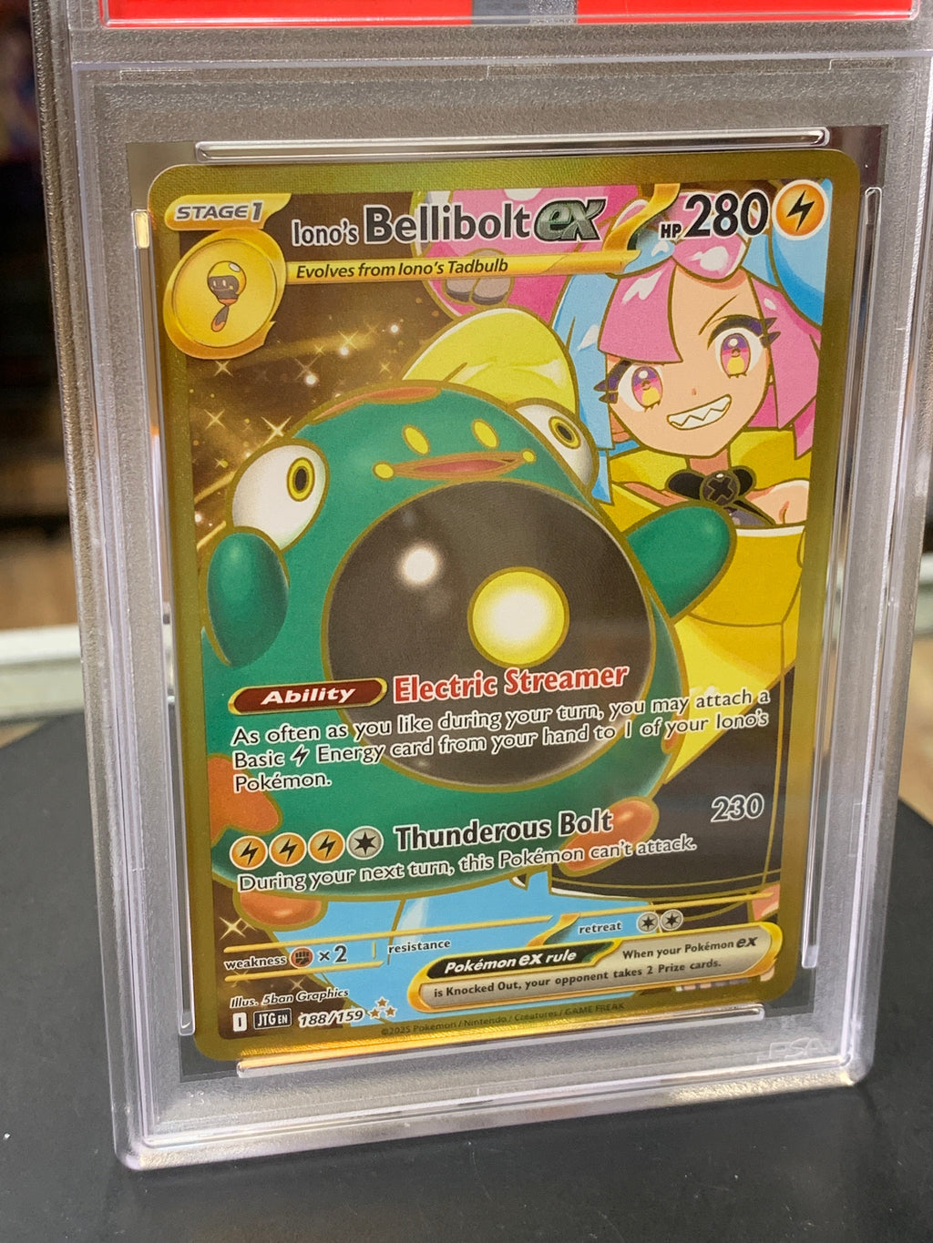 Iono's Bellibolt EX Journey Together 188/159 (Pokemon, Wizard) **PSA 9** product image 3, provided for visual reference and