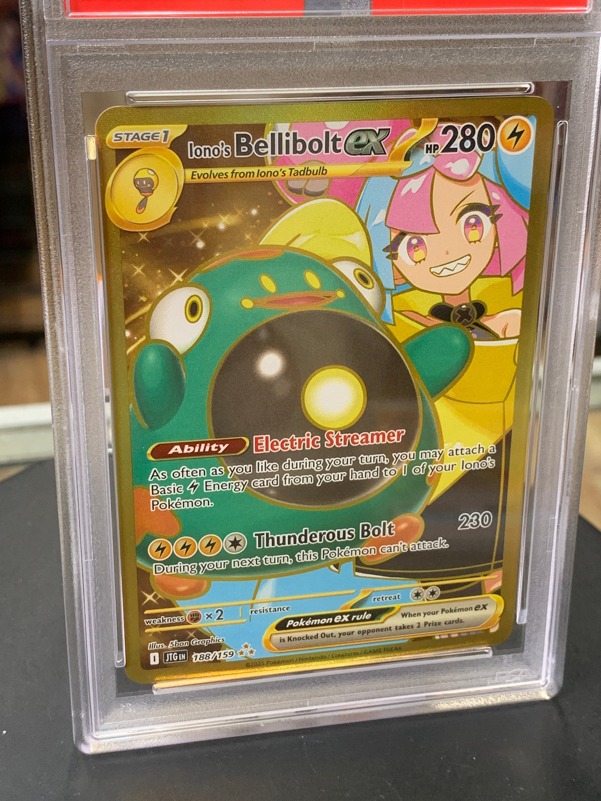 Iono's Bellibolt EX Journey Together 188/159 (Pokemon, Wizard) **PSA 9** product image 3, provided for visual reference and