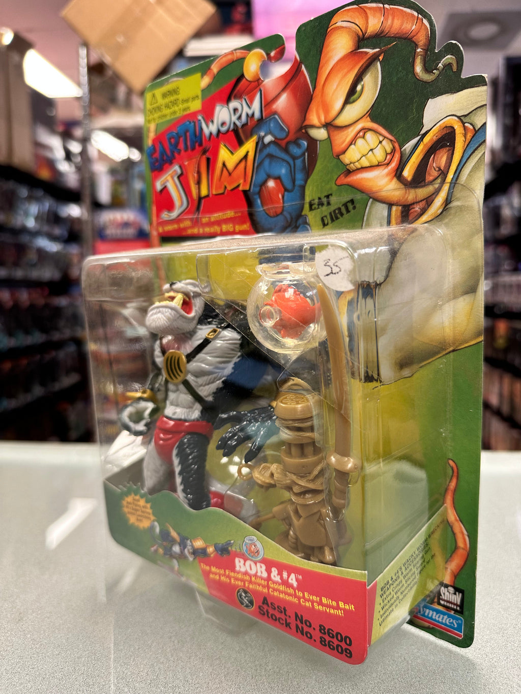 Bob & #4 (Vintage Earthworm Jim, Playmates) Sealed product image 3, provided for visual reference and product detail review