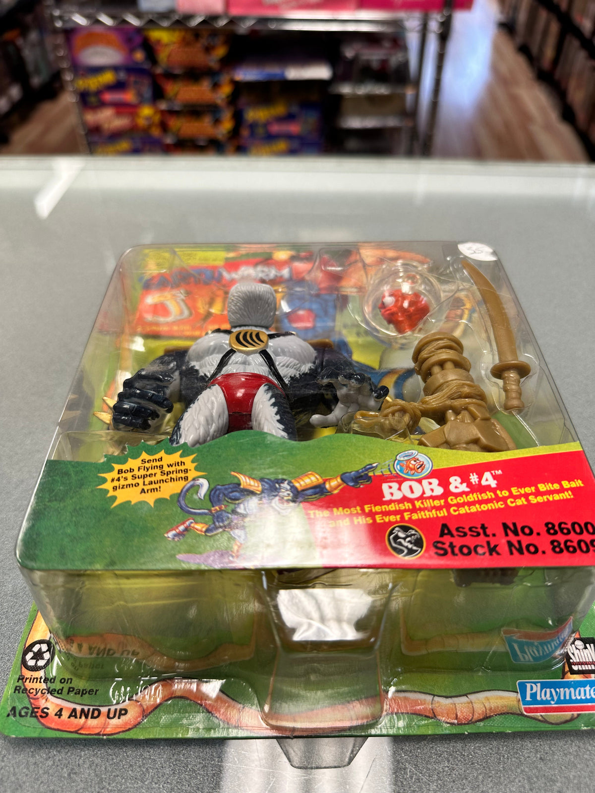 Bob & #4 (Vintage Earthworm Jim, Playmates) Sealed product image 4, provided for visual reference and product detail review