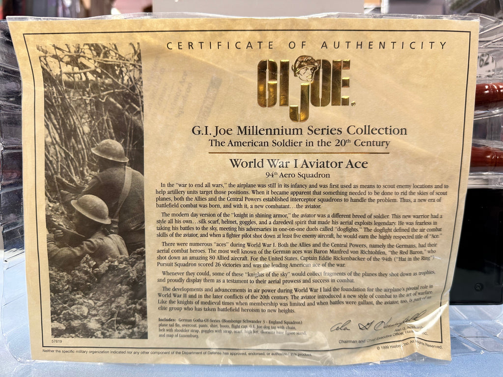 WWI Aviator Ace (Vintage G.I. Joe, Hasbro) Sealed product image 4, provided for visual reference and product detail review