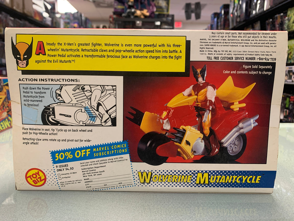 Wolverine Mutantcycle 2596 (Vintage X-Men, Toybiz) Sealed product image 3, provided for visual reference and product detail