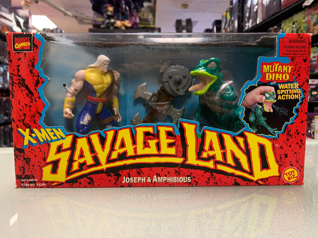 Joseph & Amphibious (Vintage X-Men Savage Land, Toybiz) Sealed product image 1, provided for visual reference and product
