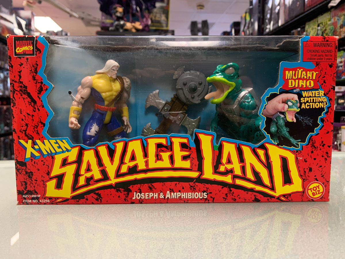 Joseph & Amphibious (Vintage X-Men Savage Land, Toybiz) Sealed product image 1, provided for visual reference and product