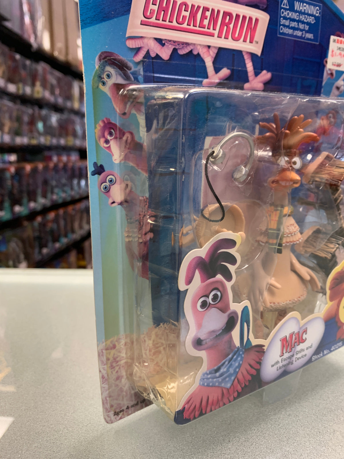 Mac with Escape Stilts (Vintage Chicken Run, Playmates) SEALED product image 4, provided for visual reference and product