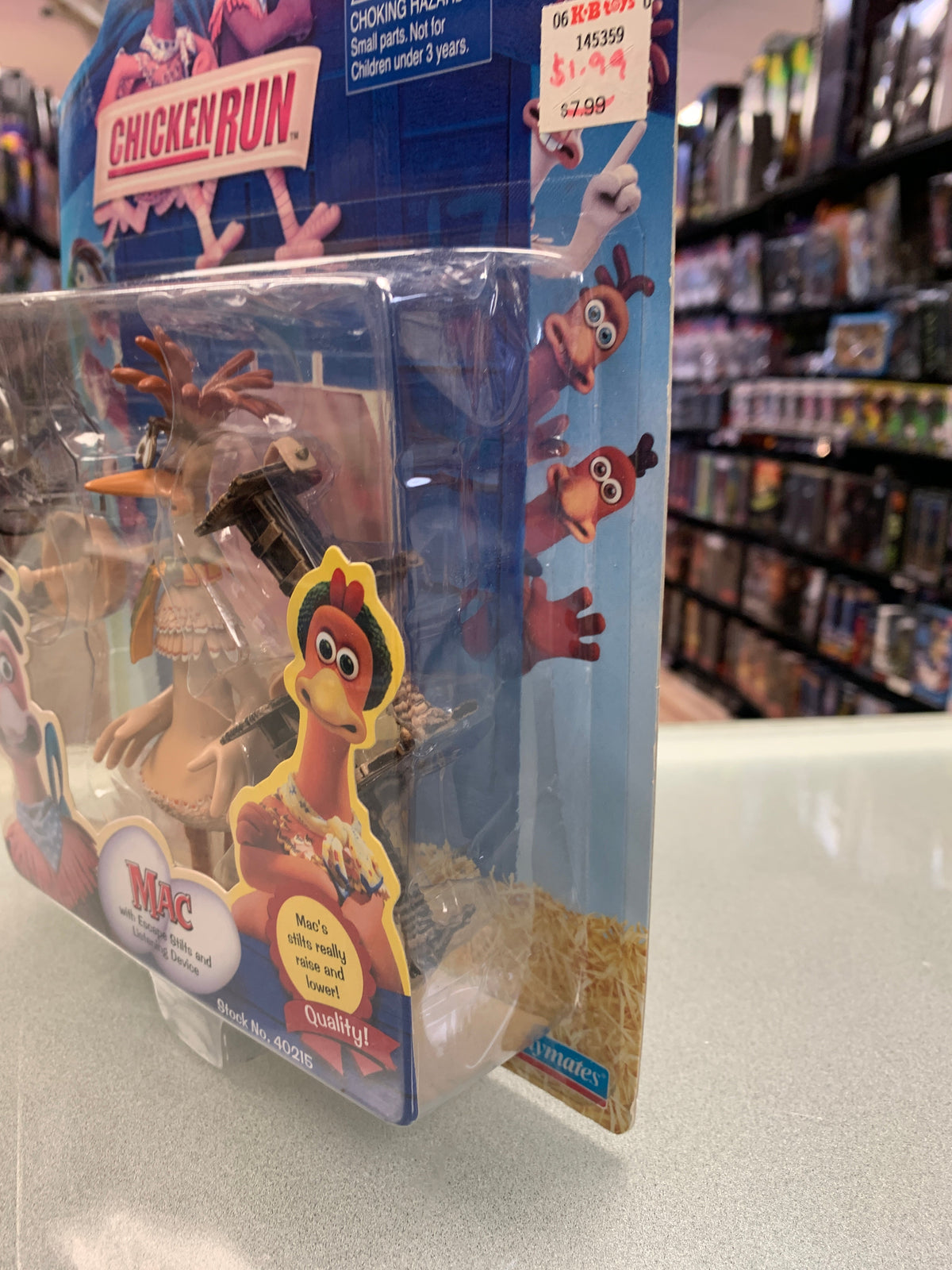 Mac with Escape Stilts (Vintage Chicken Run, Playmates) SEALED product image 5, provided for visual reference and product