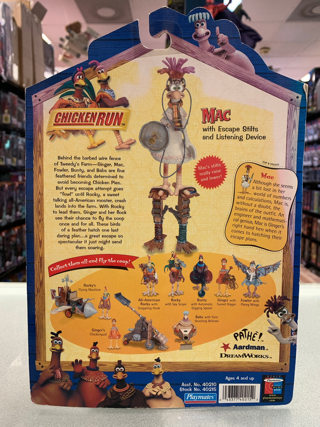 Mac with Escape Stilts (Vintage Chicken Run, Playmates) SEALED product image 6, provided for visual reference and product