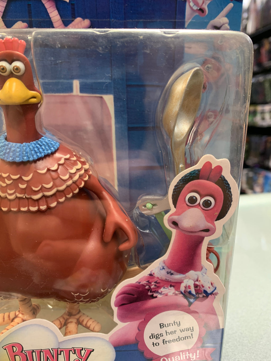 Bunty Digging Spoon (Vintage Chicken Run, Playmates) SEALED product image 3, provided for visual reference and product
