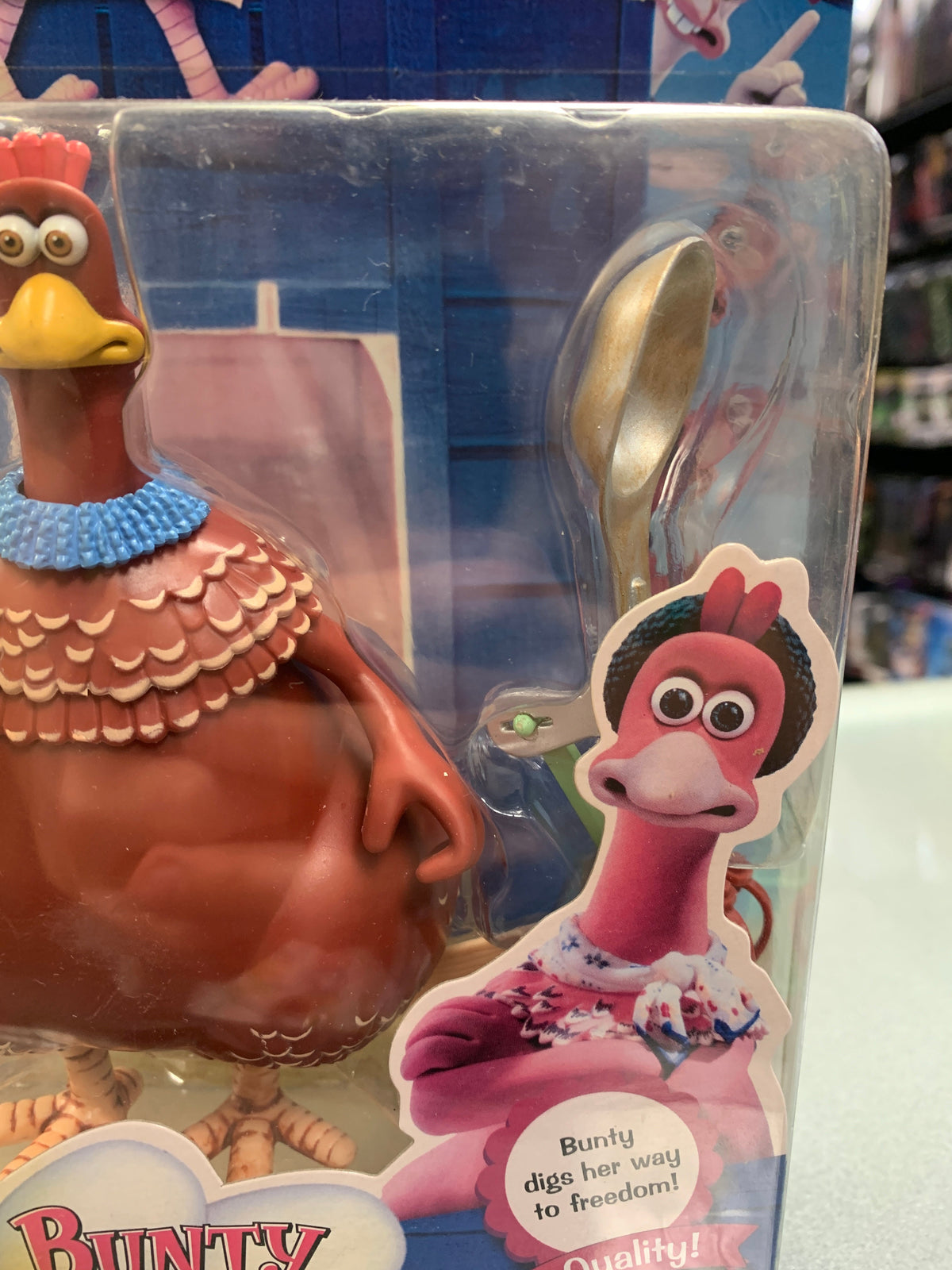 Bunty Digging Spoon (Vintage Chicken Run, Playmates) SEALED product image 3, provided for visual reference and product
