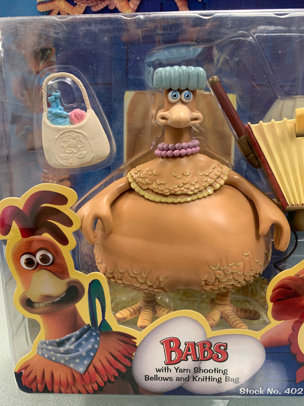 Babs Yarn Shooting Bellows (Vintage Chicken Run, Playmates) SEALED product image 2, provided for visual reference and