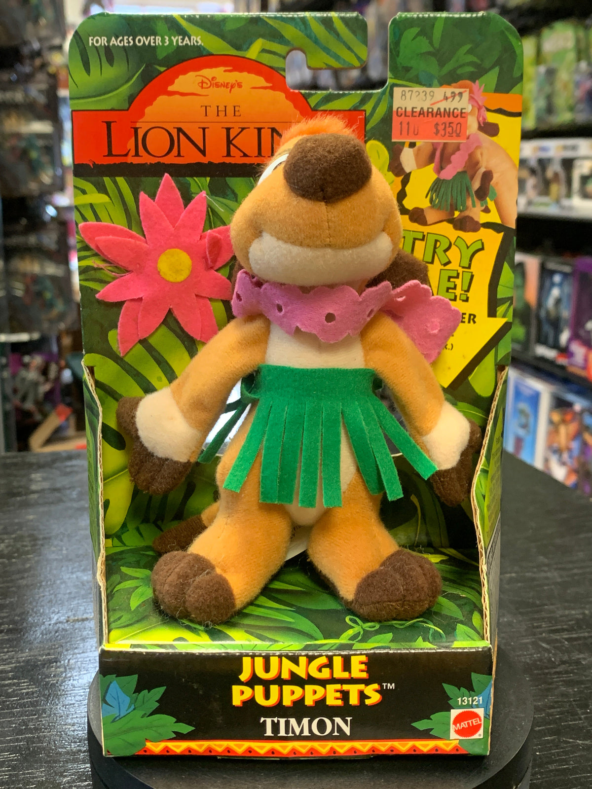 Jungle puppets Timon (Vintage Disney The Lion King, Mattel) product image 1, provided for visual reference and product