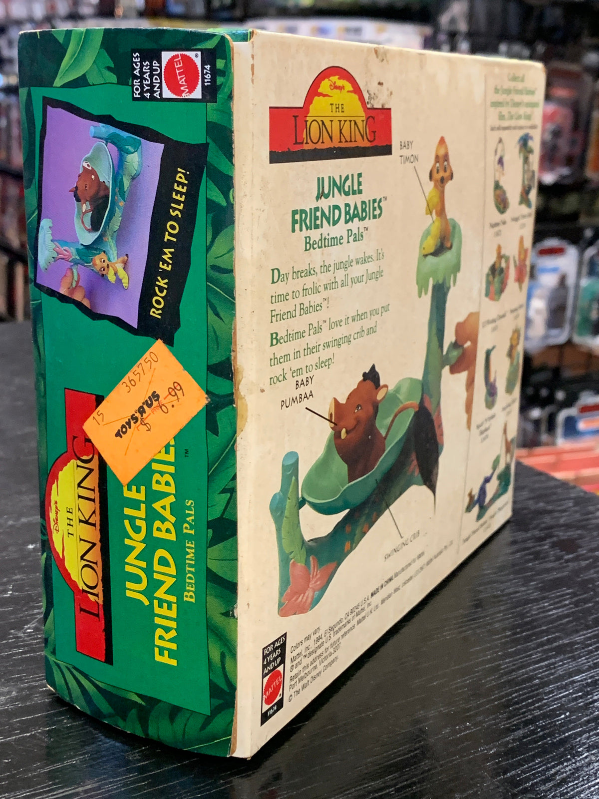 Timon & Pumba Babies Bedtime Pals Jungle Friend (Vintage The Lion King, Mattel) product image 5, provided for visual