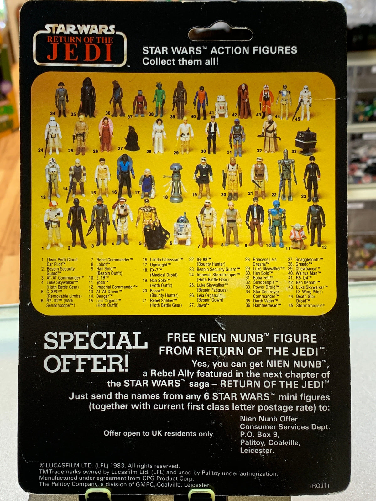 Jawa ROTJ 45 Back 3151 (Vintage Star Wars, Politoy) SEALED product image 7, provided for visual reference and product detail