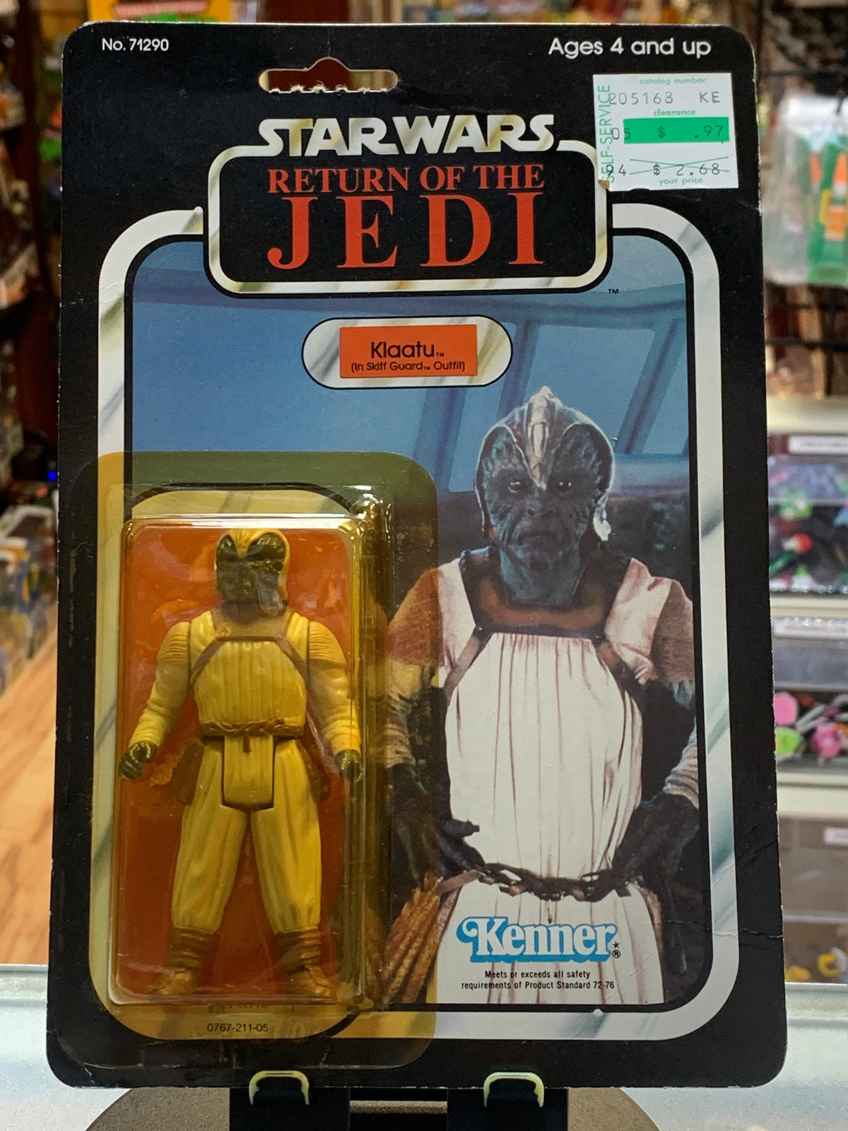 Klaatu Skiff guard outfit ROTJ 77 Back 3186 (Vintage Star Wars, Kenner) product image 1, provided for visual reference and