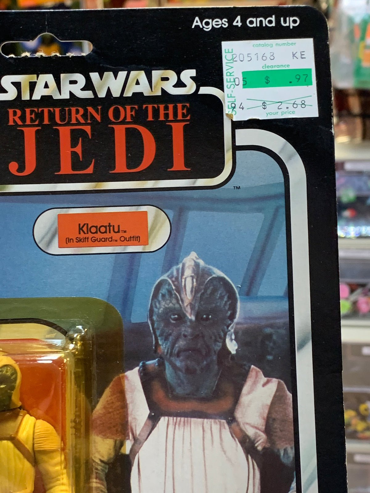 Klaatu Skiff guard outfit ROTJ 77 Back 3186 (Vintage Star Wars, Kenner) product image 6, provided for visual reference and