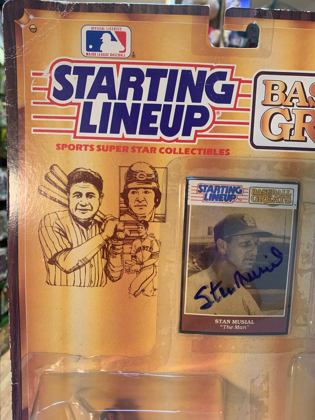 Starting Lineup Baseball Greats Stan Musial & Bob Gibson Signed(Vintage Kenner, MLB)**JSA Signature Authentication** product