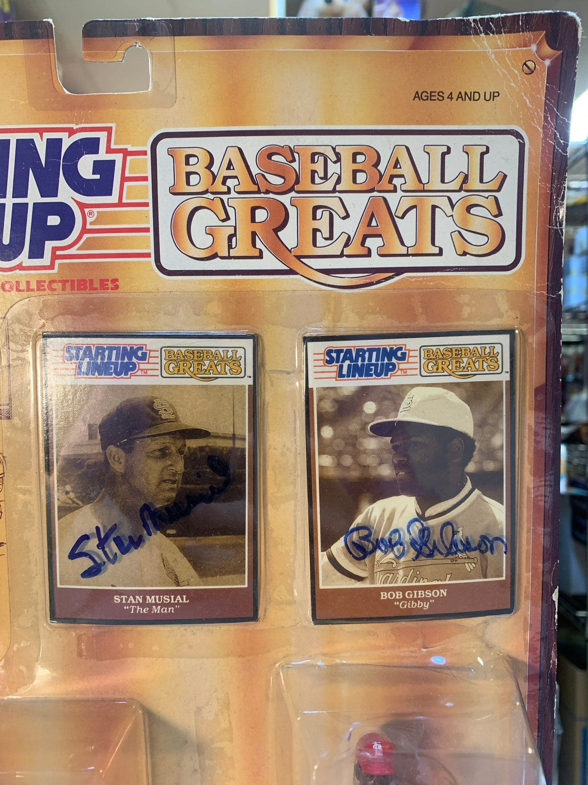 Starting Lineup Baseball Greats Stan Musial & Bob Gibson Signed(Vintage Kenner, MLB)**JSA Signature Authentication** product