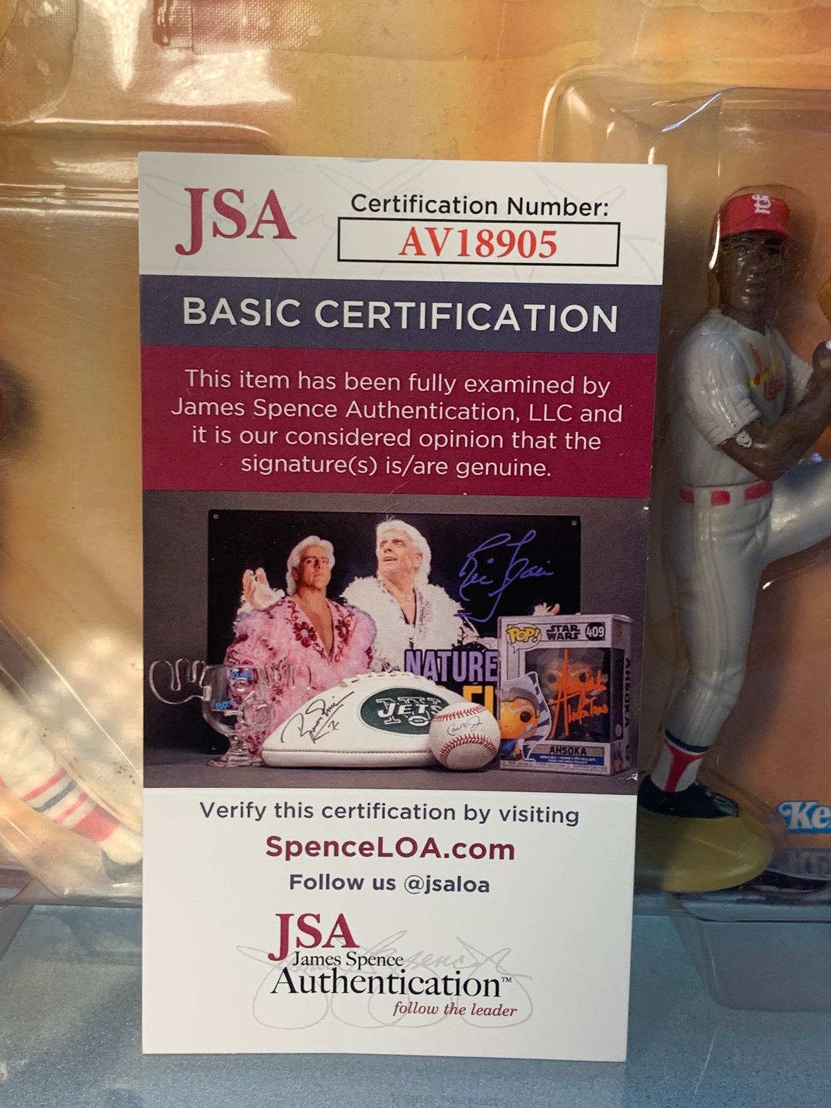 Starting Lineup Baseball Greats Stan Musial & Bob Gibson Signed(Vintage Kenner, MLB)**JSA Signature Authentication** product
