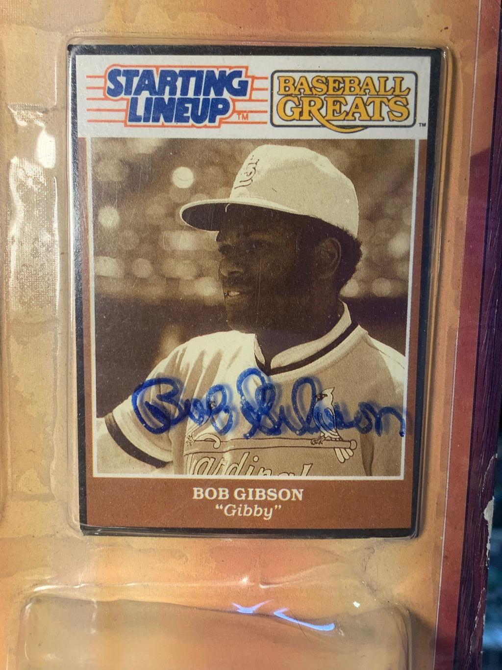 Starting Lineup Baseball Greats Stan Musial & Bob Gibson Signed(Vintage Kenner, MLB)**JSA Signature Authentication** product