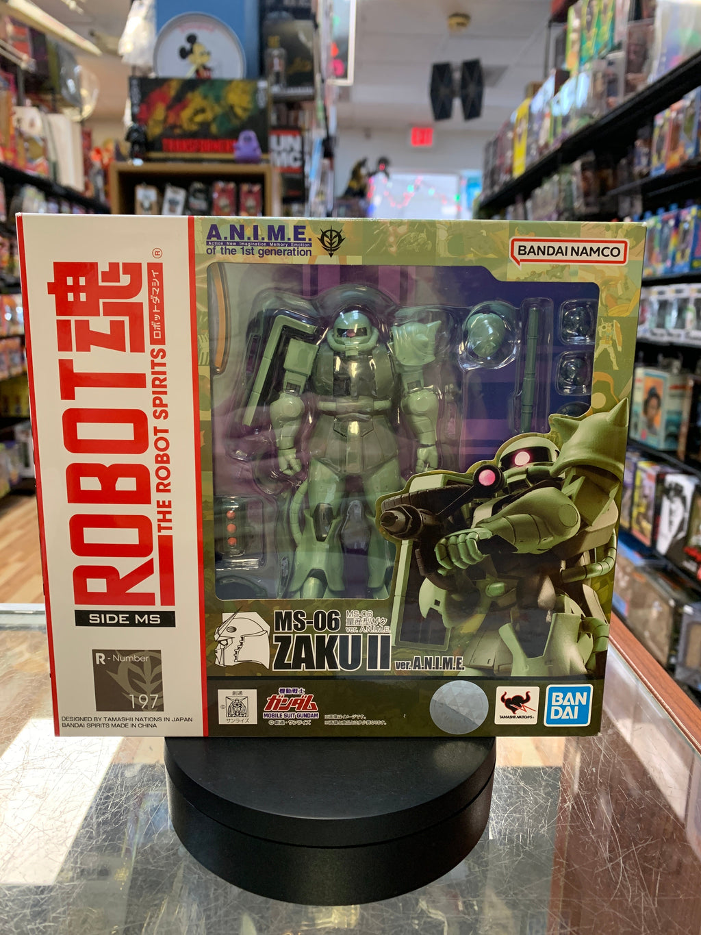 GREEN MS-06 ZAKU II -Anime Ver- (Bandai SH Figuarts, Robot Spirits) SEALED product image 1, provided for visual reference