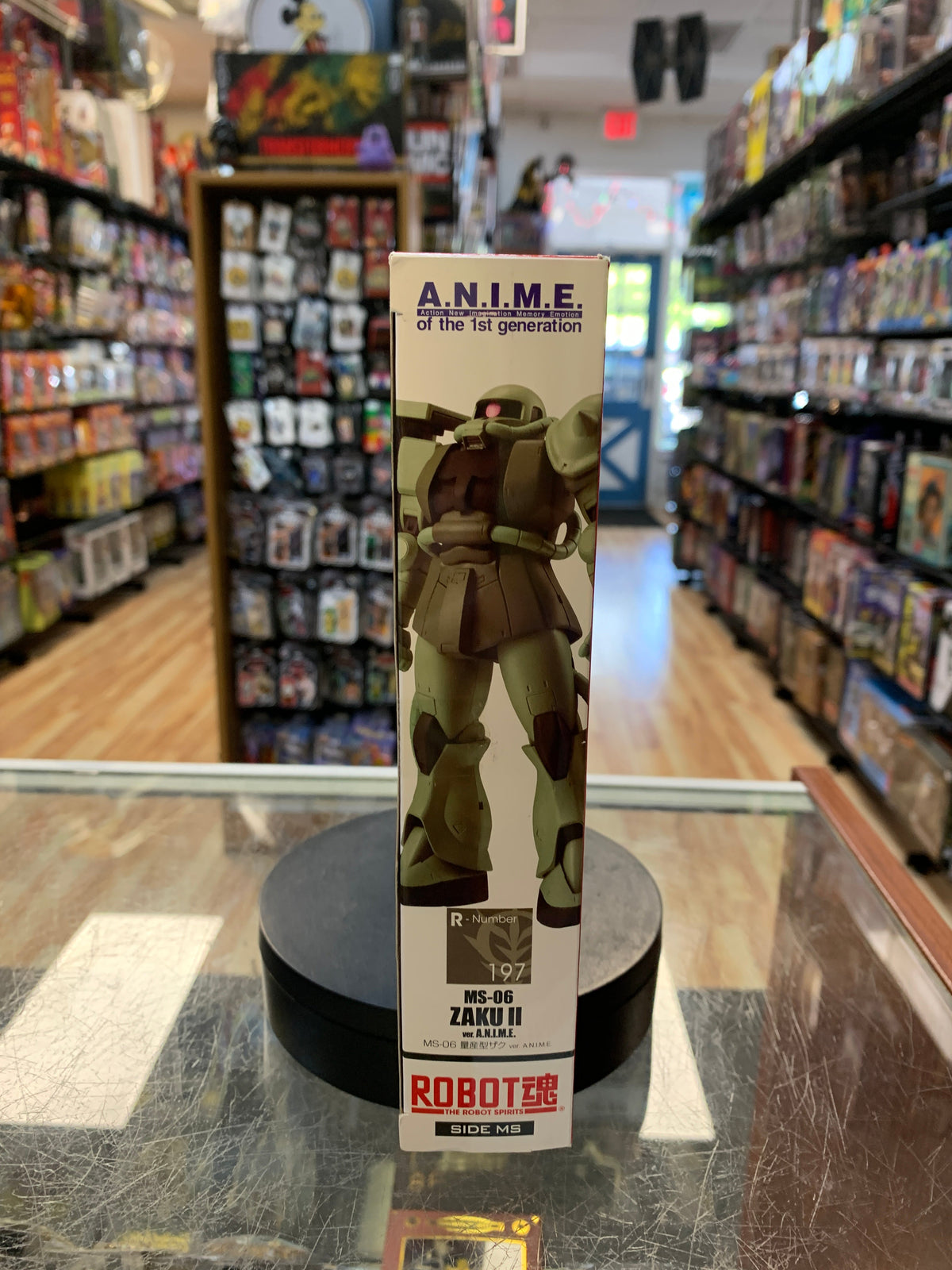 GREEN MS-06 ZAKU II -Anime Ver- (Bandai SH Figuarts, Robot Spirits) SEALED product image 2, provided for visual reference