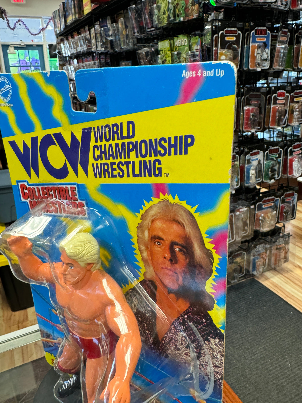 Red Trunks Ric Flair Figure (Vintage WCW Wrestling, OSFT) Sealed product image 8, provided for visual reference and product
