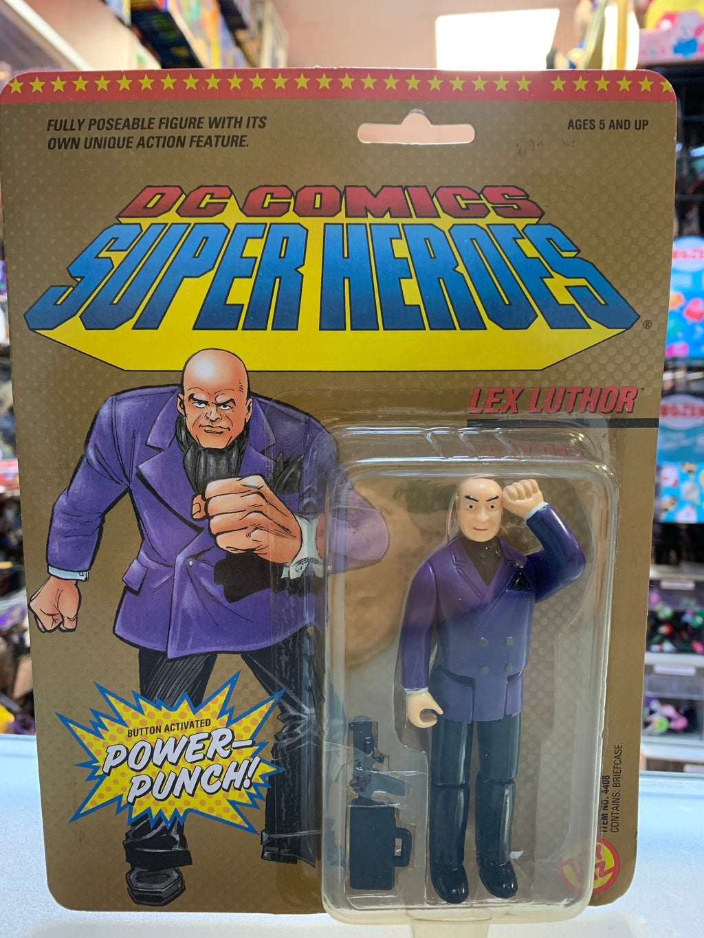 Lex Luthor (Vintage DC Super Heroes, Toybiz) SEALED product image 1, provided for visual reference and product detail review
