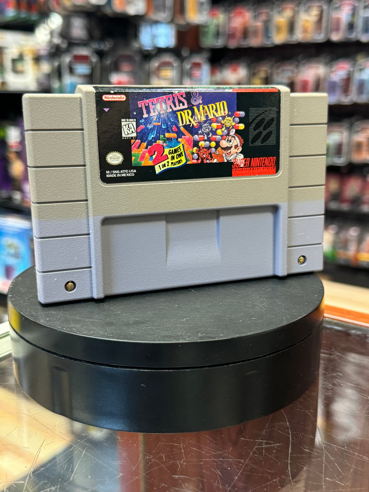 Tetris & Dr Mario 3750 (Nintendo SNES, Video Game) Tested Working product image 3, provided for visual reference and product