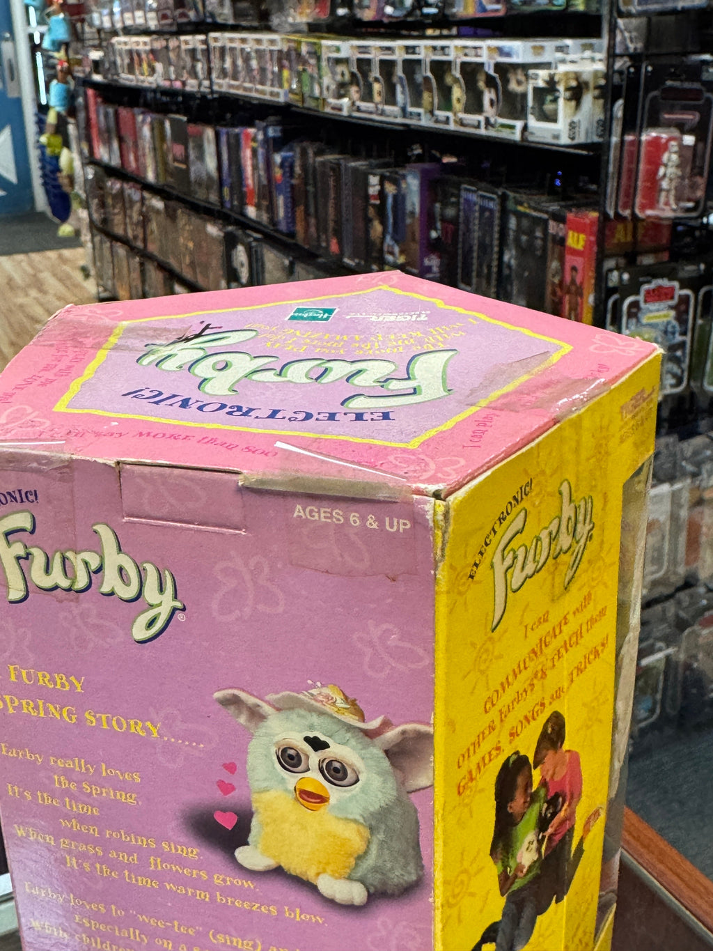 Blue Yellow Furby (Vintage Furby, Tiger Electronics) NEW product image 7, provided for visual reference and product detail