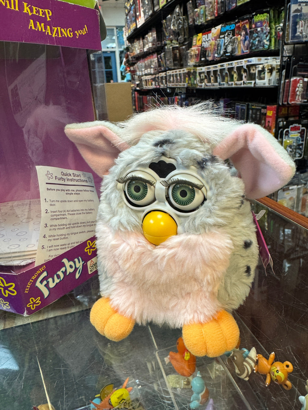 Pink Grey Blue Eyes Furby (Vintage Furby, Tiger Electronics) Open Box product image 10, provided for visual reference and