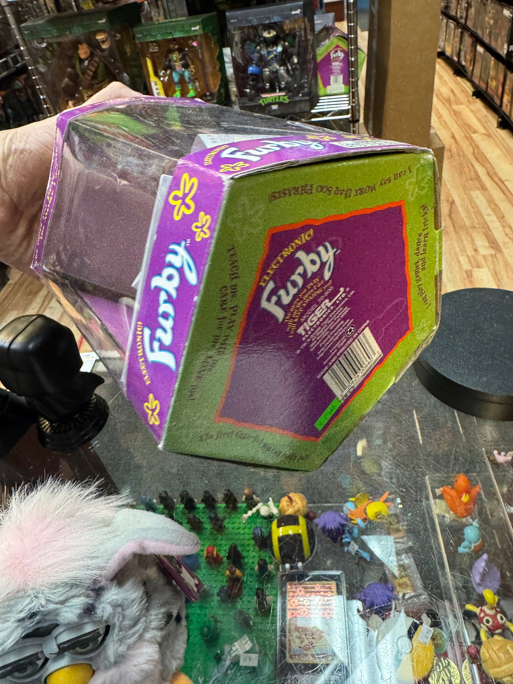 Pink Grey Blue Eyes Furby (Vintage Furby, Tiger Electronics) Open Box product image 2, provided for visual reference and
