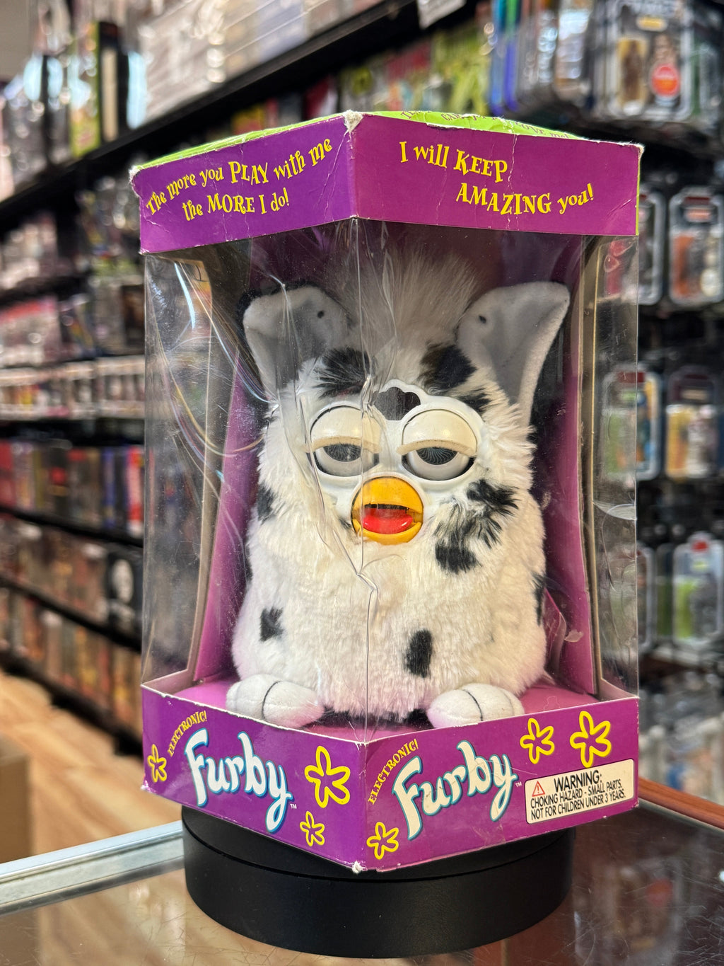 Spotted Dalmation Furby BB (Vintage Furby, Tiger Electronics) New product image 1, provided for visual reference and product