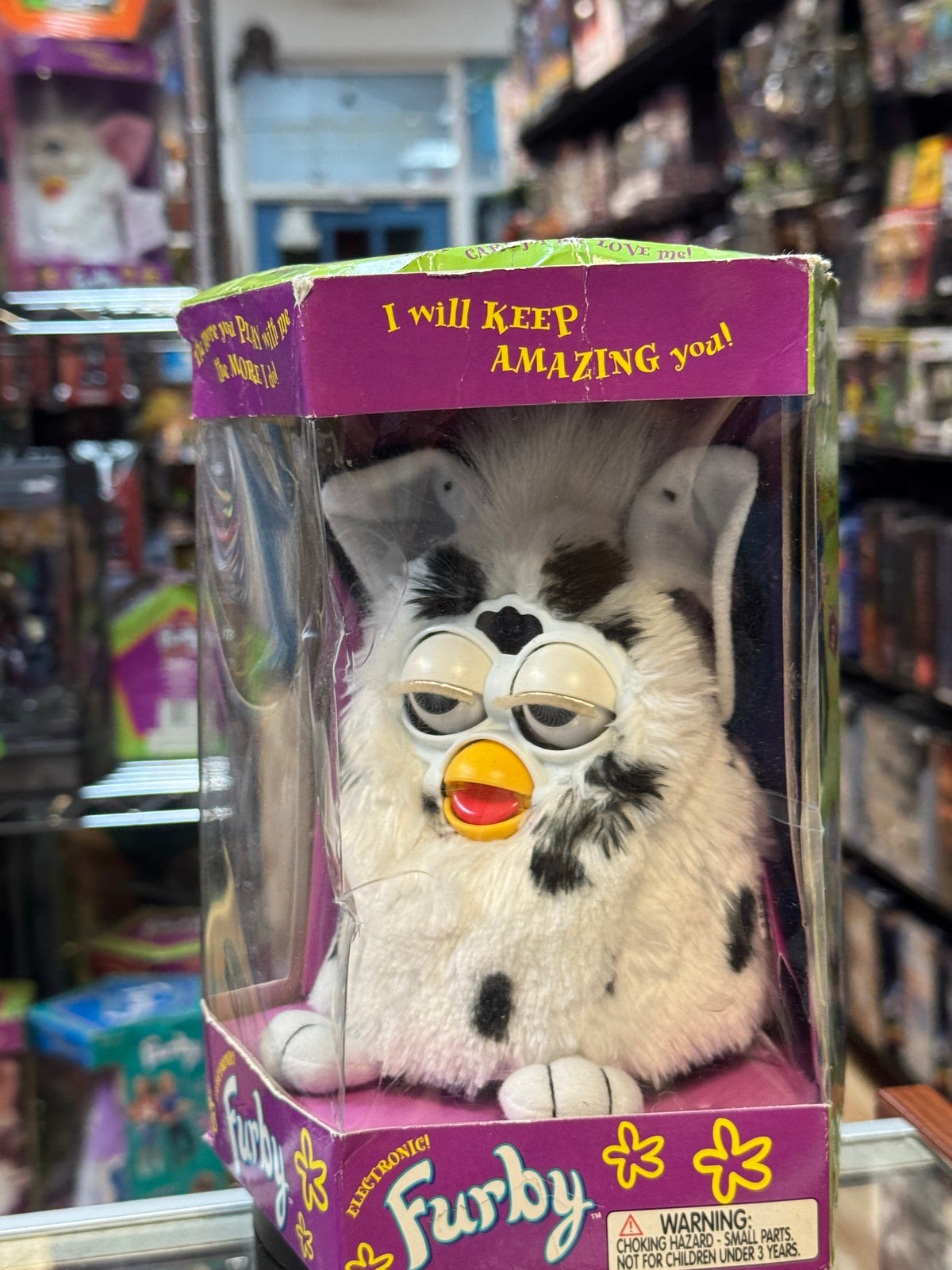 Spotted Dalmation Furby BB (Vintage Furby, Tiger Electronics) New product image 11, provided for visual reference and