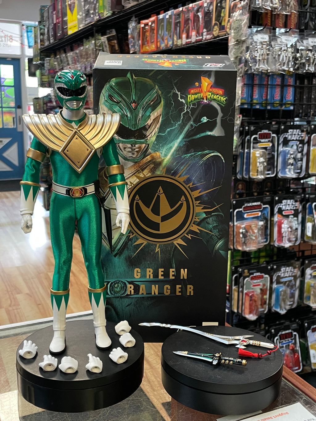 Green Ranger 1/6 Scale (Threezero, MMPR Power Rangers) COMPLETE product image 1, provided for visual reference and product
