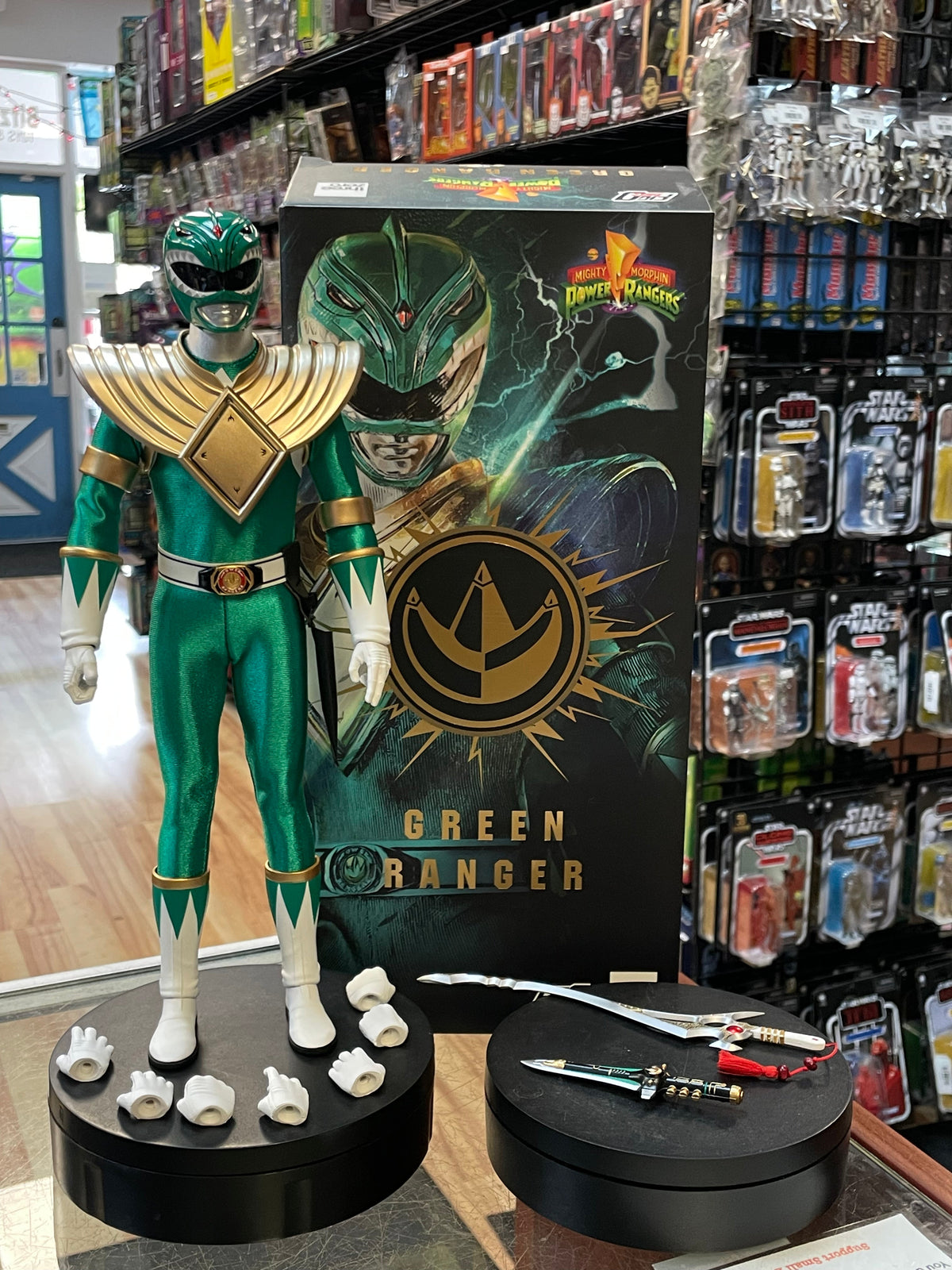 Green Ranger 1/6 Scale (Threezero, MMPR Power Rangers) COMPLETE product image 1, provided for visual reference and product