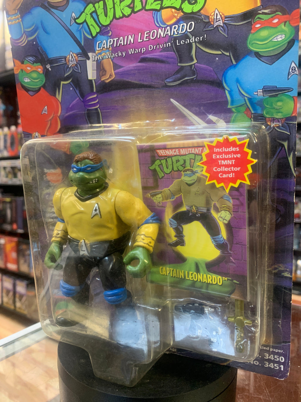 Captain Leonardo 9659 (Vintage TMNT Ninja Turtles, Playmates) SEALED product image 3, provided for visual reference and