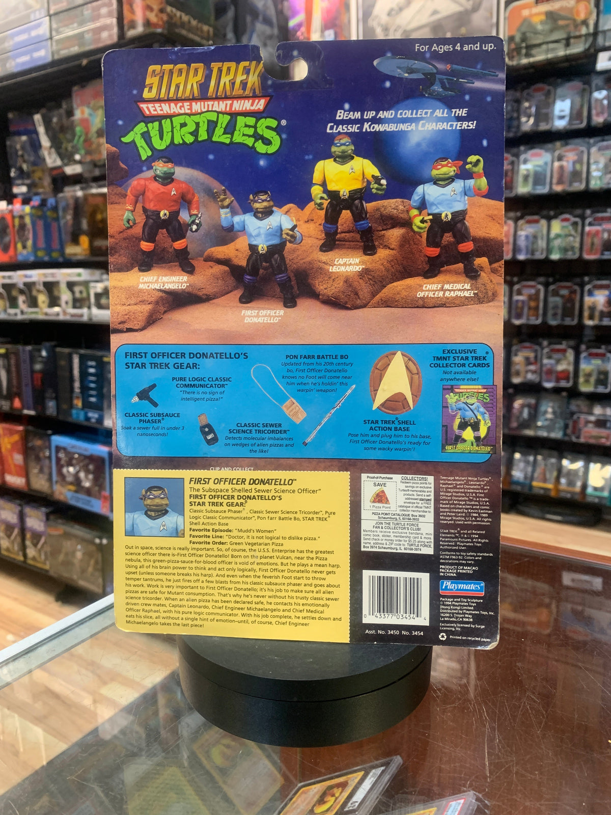 First Officer Donatello 9660 (Vintage TMNT Ninja Turtles, Playmates) SEALED product image 2, provided for visual reference