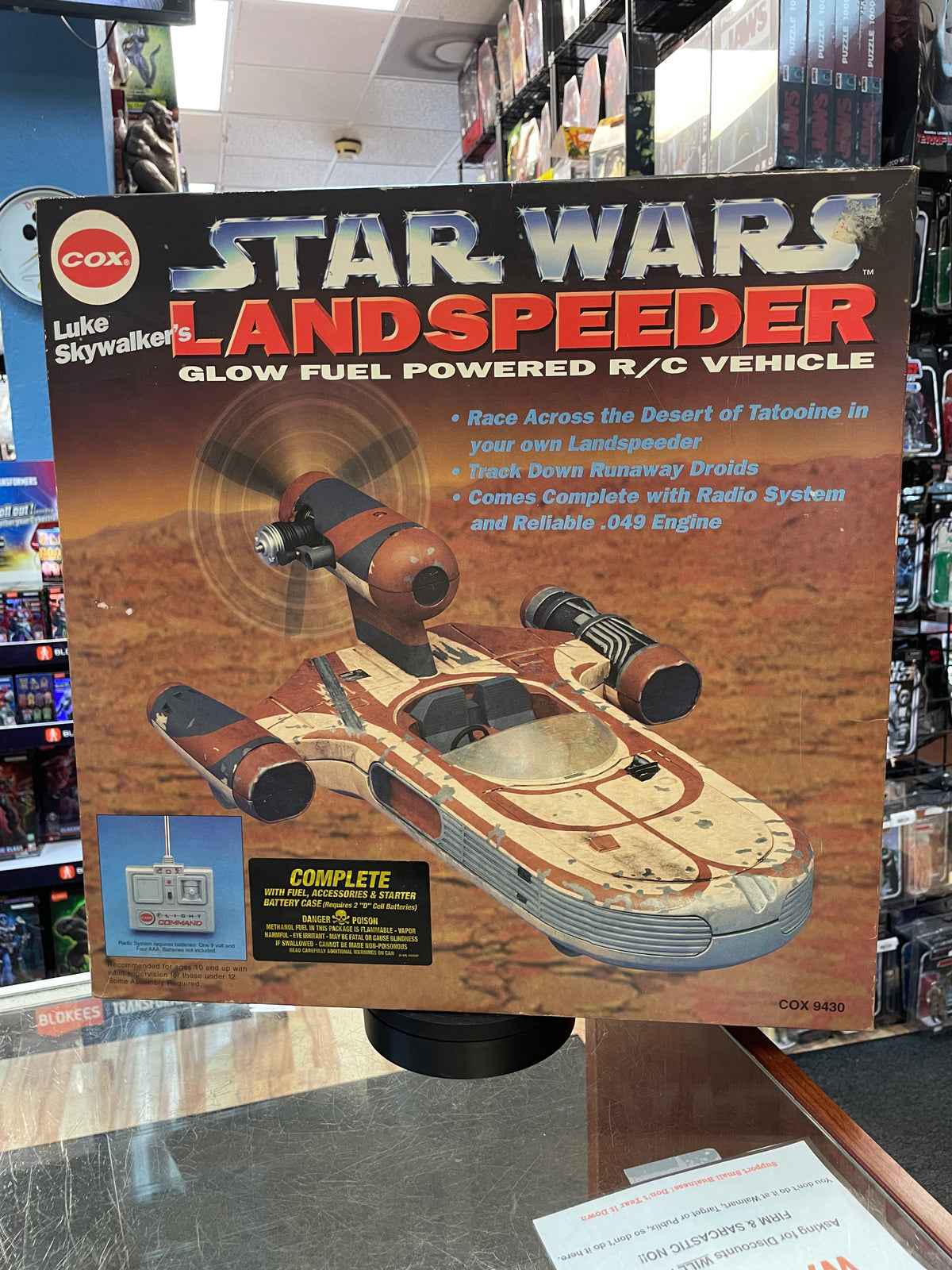 Landspeeder RC Vehicle (Vintage Star Wars, Cox) SEALED product image 1, provided for visual reference and product detail