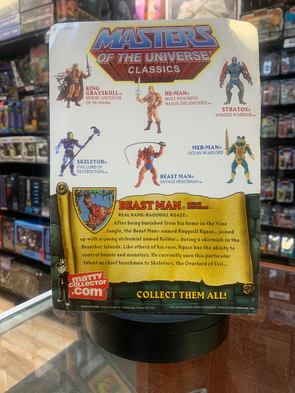 Orange Beastman 9663 (MOTU Classics, Mattel) SEALED product image 3, provided for visual reference and product detail review