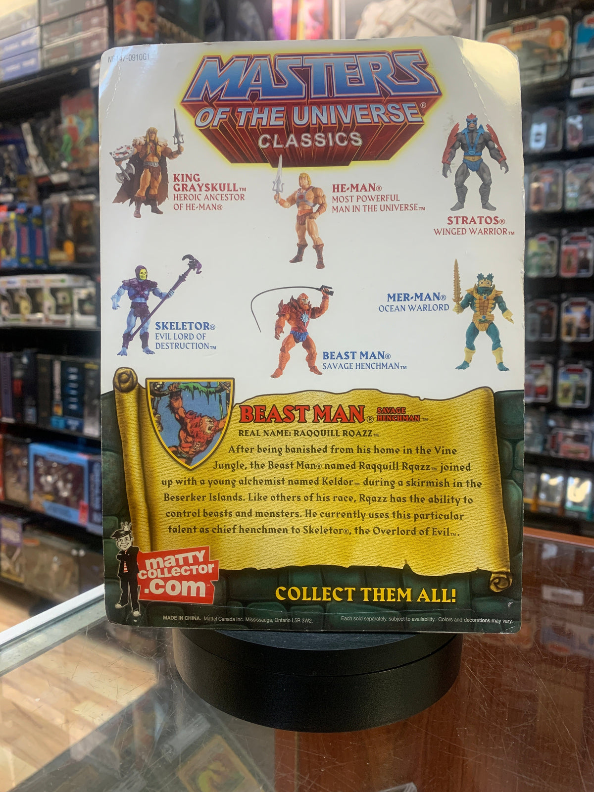 Orange Beastman 9663 (MOTU Classics, Mattel) SEALED product image 3, provided for visual reference and product detail review